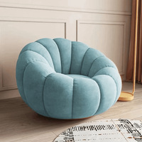 Canapé paresseux moderne en tissu, fauteuil individuel Tatami Pumpkin, populaire sur internet, pour petit appartement, chambre, balcon, fauteuil inclinable de loisirs