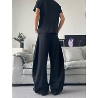 Jean droit noir pour homme, style streetwear gothique, délavé, patchwork, bords bruts, hip-hop, été-automne