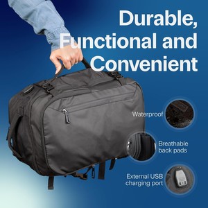 Mochila multifunción de viaje para ordenador portátil, mochila de mano extensible para puerto de carga USB, bolsa de cabina, mochila 40x20x25 - Product Image 4