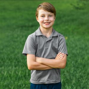 Polo de golf pour garçons FOXA, tissu respirant, manches courtes, performance athlétique, uniforme scolaire - Product Image 3