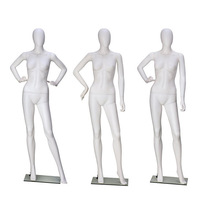 Vente en gros de vêtements pour femmes en plastique PP blanc de haute qualité Mannequin de présentation modèle de salle d'exposition au détail de simulation