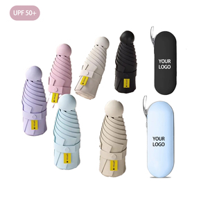 <span class=keywords><strong>Parapluie</strong></span> pliant promotionnel en gros à 5 sections avec commande manuelle, 6 baleines, design moderne avec protection UV, format <span class=keywords><strong>mini</strong></span> <span class=keywords><strong>de</strong></span> <span class=keywords><strong>poche</strong></span> - Product Image 1