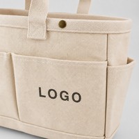 Sacs à outils en toile robuste et résistante, sac de transport pour outils de couleur unie avec poches, organisateur pour bricoleur, logo personnalisé