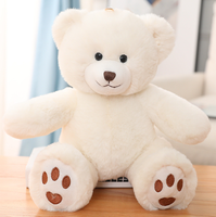 Peluche personnalisée en tissu épais, avec yeux et pieds brodés, en matière super douce, ours en peluche animal en tissu.