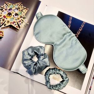 Care Green Satin Eye Gift Set <b>Sleep</b> With Scrunchie Soft Silk Sleeping <b>Mask</b> - Product Image 2