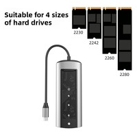 Station d'accueil USB-C transfrontalière multifonctionnelle / Hub USB 3.0 pour l'extension des ports SSD/M.2 et des boîtiers de disques durs externes