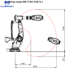 CLAWROBOT ABB 6-Axis 530kg Handling Robot Automotive Manufacturing Heavy Parts Handling Large Part Palletizing Assembly Robot - Product Image 2