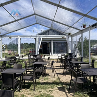 Tente de réception transparente de luxe pour mariages et événements en extérieur 10x20m 20x20m