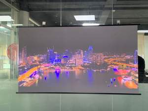 Écran de projection anti-lumière haute définition, tissu léger en polyester à suspension simple, montage mural pour la maison et le bureau - Product Image 3