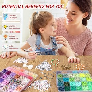 Polymer <b>Clay</b> Bead <b>Set</b> 120 Colors 10160 Pieces DIY Jewelry Making Kit For Children Ages 7-12 - Product Image 4