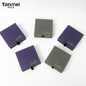 Juego de Cajas de Embalaje para Joyería en Gris y Morado con Logotipo Personalizado para Collares, Pendientes, Anillos y Pulseras - Product Image 4