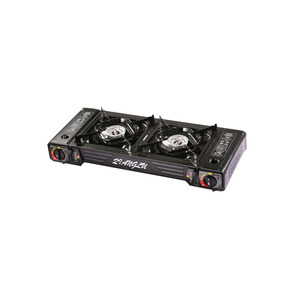 เตาแก๊สบิวเทนแบบพกพาสองหัวเตาคู่พร้อมถาดอบสไตล์เกาหลี - Product Image 1
