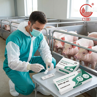 Kit de test rapide d'anticorps gE du virus de la pseudorabie porcine (PRV-gE Ab) à l'or colloïdal, diagnostic vétérinaire PRV pour porcs, 1 ou 25 tests