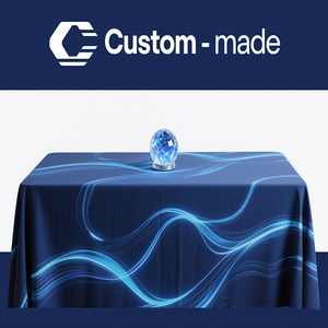 Nappes carrées modernes en tricot personnalisées, écologiques, 100 % polyester, tailles et couleurs au choix, pour hôtels, expositions et usage domestique. - Product Image 3