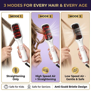 <span class=keywords><strong>Brosse</strong></span> Soufflante Coiffante 3-en-1 : Sèche-<span class=keywords><strong>Cheveux</strong></span>, <span class=keywords><strong>Brosse</strong></span> à Air Chaud et Peigne Coiffant - Product Image 5