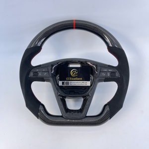 Volante in Fibra di Carbonio e Alcantara Personalizzato di Alta Qualità per <span class=keywords><strong>SEAT</strong></span> Leon Cupra ST MK3 Alhambra Ibiza Toledo Ateca <span class=keywords><strong>Arona</strong></span> - Product Image 1