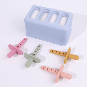 Molde de silicona para helados casero reutilizable con logotipo personalizado, máquina para hacer paletas de fácil liberación, 4 piezas, moldes de silicona para paletas ecológicos - Product Image 2