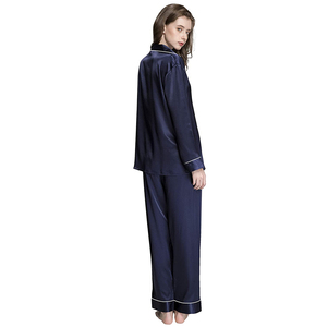 <span class=keywords><strong>Pigiama</strong></span> Personalizzato Popolare per Donne, Set in Seta <span class=keywords><strong>con</strong></span> Tasche, Maniche Lunghe e <span class=keywords><strong>Bottoni</strong></span>, Completo da Notte in Raso per Signore - Product Image 3