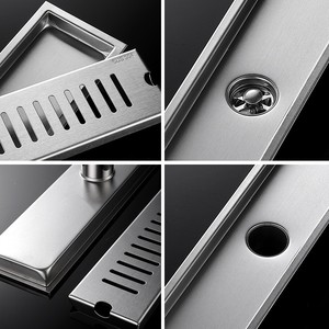 ท่อระบายน้ำพื้นห้องอาบน้ำฝักบัวสี่เหลี่ยมระบายน้ำ304ยาวทำจากสแตนเลสสไตล์โมเดิร์น - Product Image 6