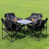 Ensemble table à manger d'extérieur au design moderne Table et chaises de restaurant de jardin pliables pour le mobilier d'extérieur