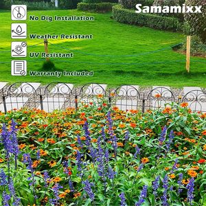 Cane animale barriera di confine di recinzione metallica per giardino prato e aiuole paesaggio bordo senza scavare pile all'aperto adatto - Product Image 4