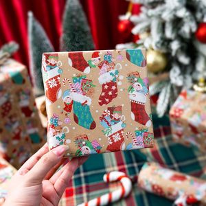 Kratf Christmas <b>Wrapping</b> <b>Paper</b> 17 In X 32.8 Ft Single Side Eco Friendly Gift Craft Holiday Use - Product Image 6