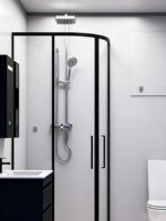 Conteneur de salle de bain en panneaux sandwich préfabriqués, douche et toilettes séparées, écologique, durable, installation rapide pour camping, hôtel