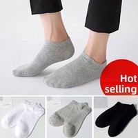 Chaussettes personnalisables unisexe toutes saisons, couleur unie, invisibles, décontractées, absorbantes, en polyester, plates, type bateau, jetables