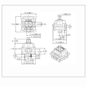 <span class=keywords><strong>Outemu</strong></span> Interruptores Negro Azul Marrón Rojo Teclado Interruptor con Interruptor MX - Product Image 6