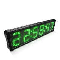 Logo personnalisé couleur grand 6 pouces simple face étanche LED chronomètre horloge de course numérique compte à rebours minuterie Marathon