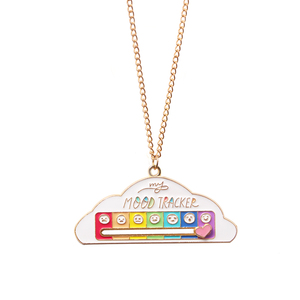قلادة مضحكة تعبيرية عن المزاج، سلسلة عنق تفاعلية مبتكرة للنساء والرجال، قلادة لطيفة - Product Image 1