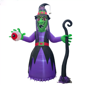 Costume da Strega Horror con Occhi Gonfiabili Personalizzabile per Halloween e Parate Notturne - Product Image 1