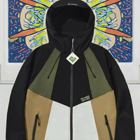 Veste de randonnée unisexe Beaster OEM à capuche, imperméable, coupe-vent, à manches longues, avec fermeture éclair, color block, personnalisable