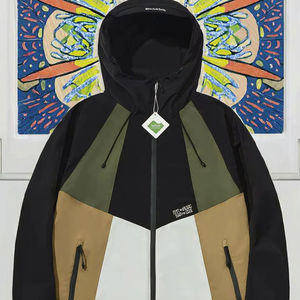 Chaqueta de Exterior Impermeable y Cortavientos con Capucha, Diseño Color Block, Fabricante Mayorista Personalizado OEM Unisex - Product Image 3