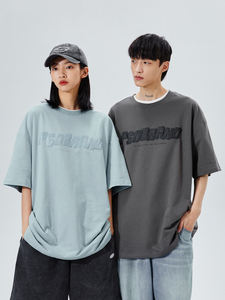 Custom Colorful 3d Puff Printing T Shirts Soft Cotton Letter Foam Screen Printing Hip Hop Oversized Tshirts for Men - Product Image 3