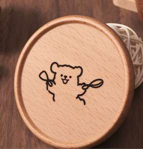 Cute Cartoon <b>Dog</b> Wooden Coaster Creative Mat <b>Heat</b> Insulation <b>Pad</b> <b>for</b> Tea Coffee Cup Tabletop Decor - Product Image 3