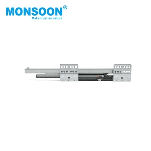 Glissières de tiroir modernes à double paroi en métal pour meubles de cuisine, système de tiroirs blanc à fermeture douce Multbox-High - Product Image 2