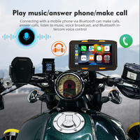 Pantalla LCD inalámbrica Universal portátil de 5 pulgadas, navegador GPS CarPlay resistente al agua para motocicletas, Auto BT Android WiFi MP3