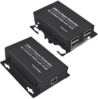 Anpassung USB 2.0 Extender über Cat5e/6/7 bis zu 165 Fuß/50m mit 4 USB-Ausgang Plug & Play Kein Treiber erforderlich Unterstützt alle