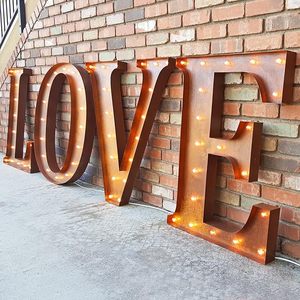 Boyang Tùy Chỉnh Kim Loại Làm Cũ Cổ Điển Thanh Cửa Hàng Dấu Hiệu Thích Hợp Cho Đám Cưới Cảnh Bên - Product Image 6