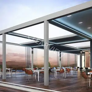 Clearview Pergola Opening Dak Louvre Pergolas Madera Aluminium Intrekbare Gemotoriseerde Waterdichte Bioclimatic Tuin Pergola