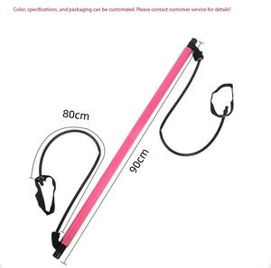 عصا تمارين يوغا وبيلاتس قابلة للتعديل من قسمين مع شريط مقاومة مرن للتمارين الرياضية - Product Image 6