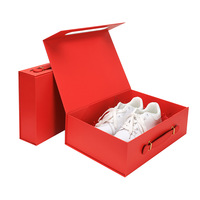 Caja de Regalo de Lujo con Logotipo Personalizado, Cajas de Regalo Plegables para Zapatos de Hombre, Cierre Magnético con Asa