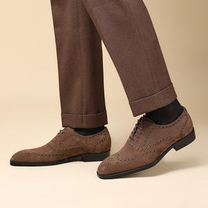 QJMP P02-07 2026 Nouvelles Chaussures Oxford Montantes en Cuir Véritable Imperméables et Respirantes pour Hommes, Lavables, Semelle Goodyear - Product Image 3