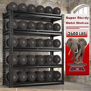 헤비 듀티 조정 가능한 차고 선반 금속 스토리지 랙 5 층 선반 및 스토리지 캐비닛 2000LBS 볼트리스 선반 - Product Image 3