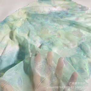 Tela de Chifón Verde Menta con Estampado Digital, 75gsm, Proceso de Transferencia de Calor para Camisas, Vestidos y Adornos de Moda - Product Image 4