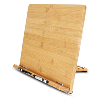 Plateau pliable en bambou avec capacité de 250 papiers étagère étudiant bureau porte-livre hauteur livre livre de cuisine support étagère