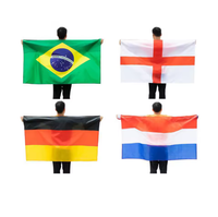 2026 Fußball-Sportflagge, individuell anpassbar, 90x150cm (3x5FT), Polyester, wasserdicht, umweltfreundlich, langlebig, individuelle Farbe, tragbar, Brasilien