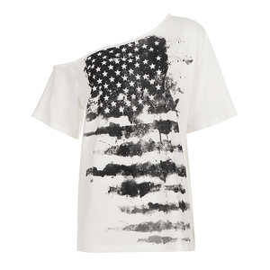 เสื้อยืดคอกลมพิมพ์ลายขนาดใหญ่สำหรับผู้หญิง เสื้อแขนสั้นทรงหลวมลำลองสำหรับฤดูร้อน - Product Image 6