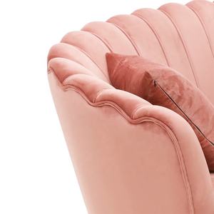 Canapé Deux Places pour Salon en Promotion, Livraison Gratuite, Canapés Modernes en Velours Rose, Causeuses de Luxe Rembourrées, Vente en Gros - Product Image 5